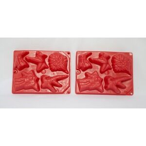 Power Rangers Jello Jiggler Mold Red 2‎ piece Set From 90s